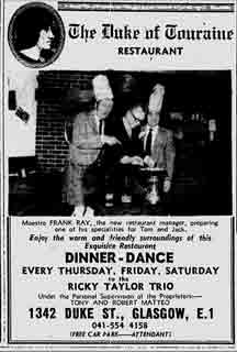 Duke of Tourraine advert 1971